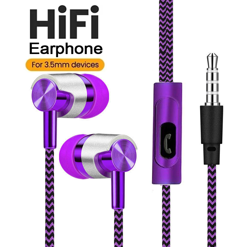 Wired Earphone Mic - Встроенный HD-микрофон, проводные наушники 3,5 мм