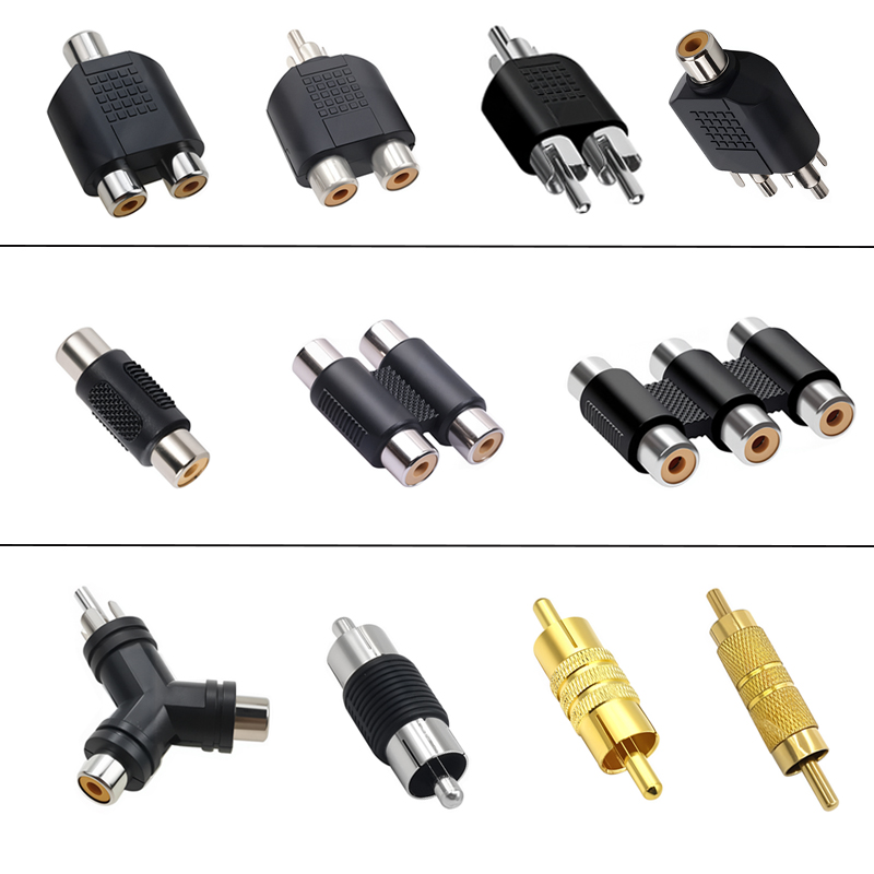 Audio Splitter Y - 5 шт., разъем RCA «мама-папа», адаптер