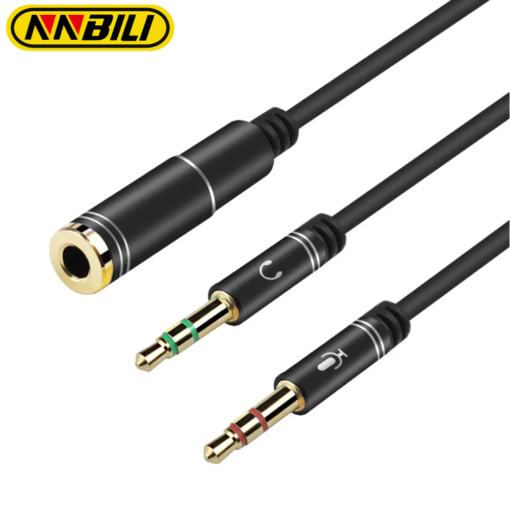 Earphone Splitter Jack - NNBILI Mini Jack 3.5, Y-образный разветвитель
