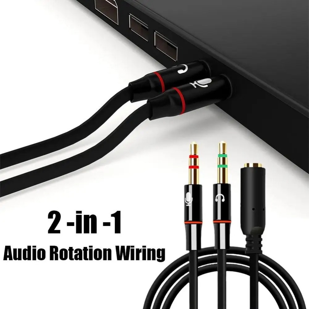 Audio Splitter Y - 3,5 мм наушники, микрофон, аудиоразветвитель, женский