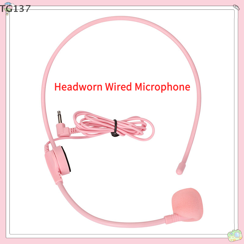 Wired Earphone Mic - 1 шт., 3,5 мм, розовый проводной