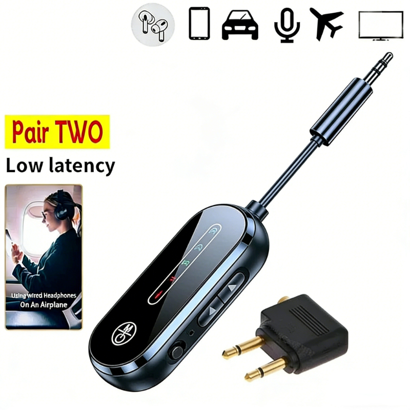 Bluetooth Adapter Receiver - Bluetooth-передатчик-приемник 2-в-1 Bluetooth 5.4 с низкой