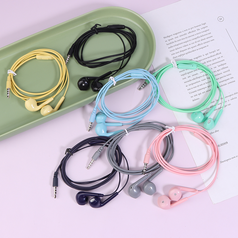 Wired Earphone Mic - U19 Проводные наушники с гладкой поверхностью,