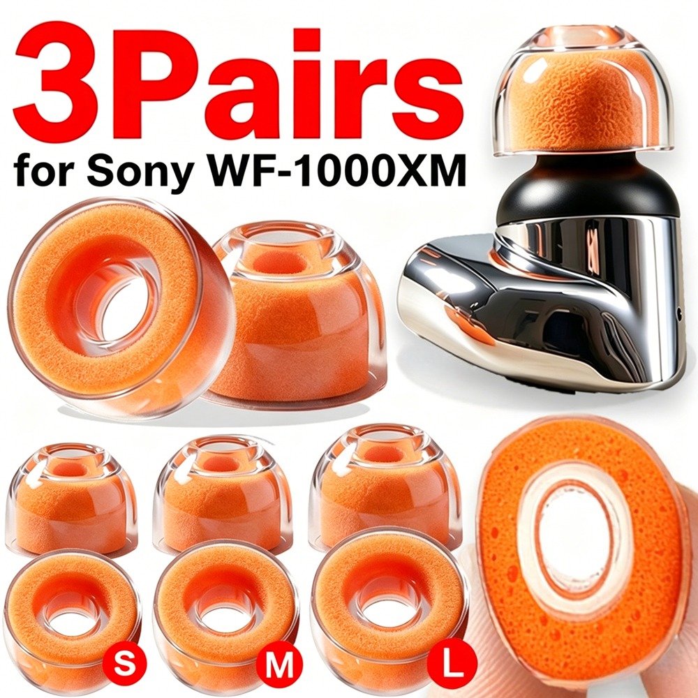 Earphone Foam Tip - 1-3 пары сменных амбушюр из пены