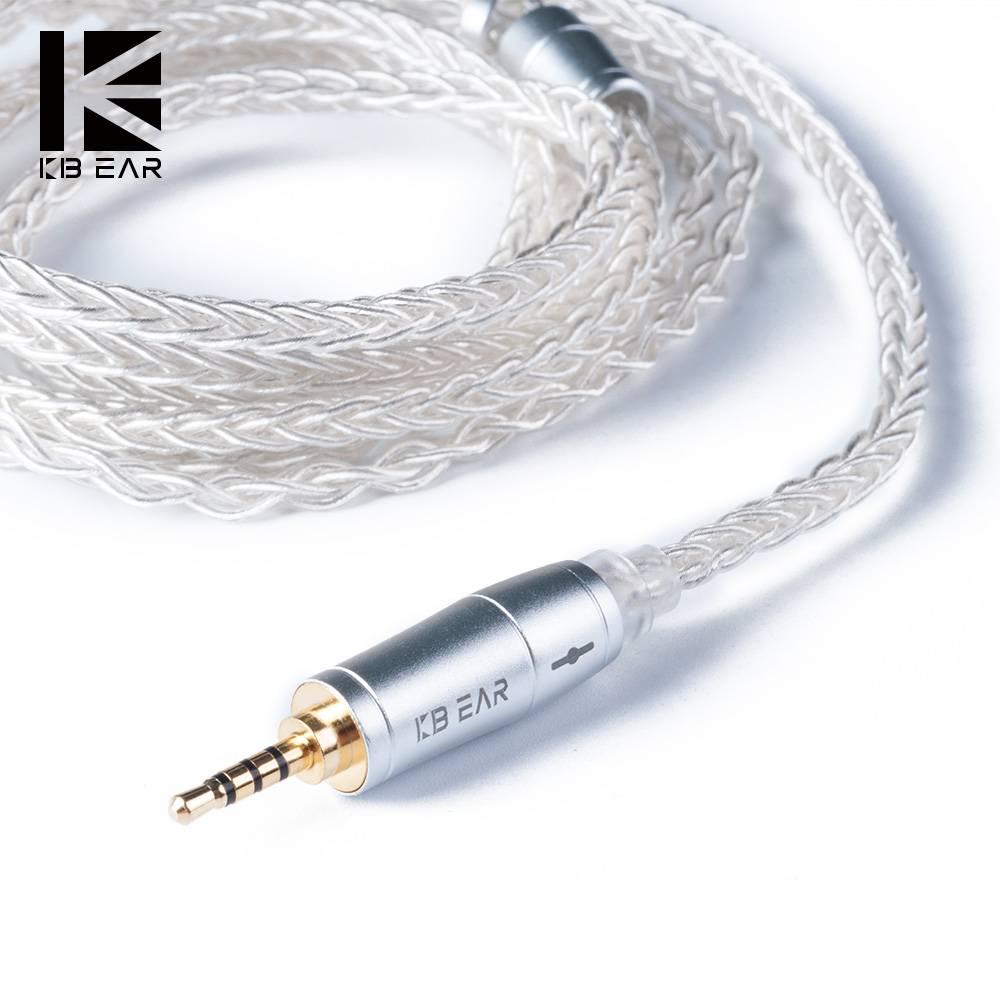 In Ear Monitor Iem - KBEAR 8-ядерный обновленный серебристый проводный кабель