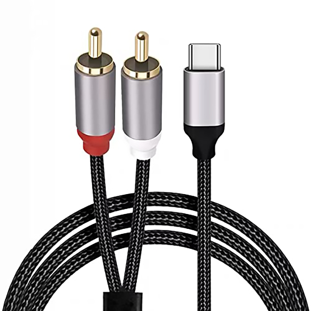 Earphone Splitter Jack - Аудиокабель USB C — 2 RCA,