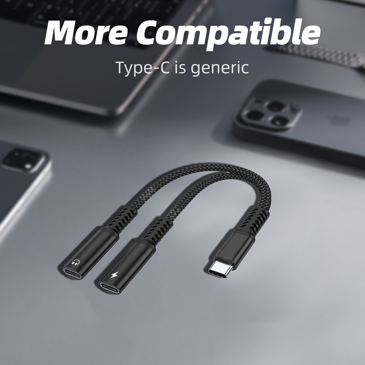 Адаптер-разветвитель USB-C 2-в – обзор и цена Earphone Splitter Jack