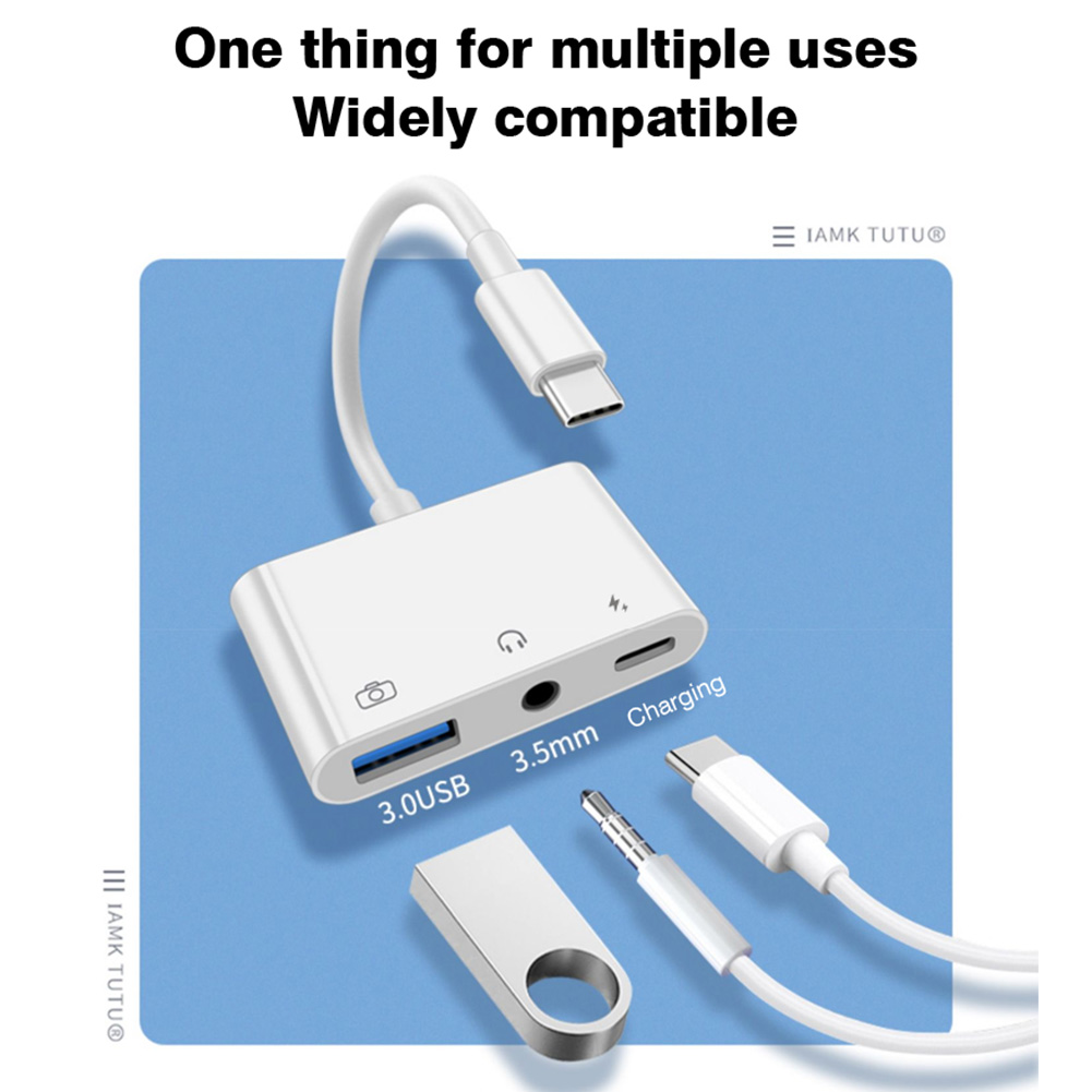 Аудиоадаптер 3-в-1 Type-C на 3 – обзор и цена Earphone Splitter Jack
