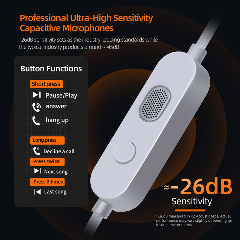 KZ-M2 OFC посеребренные наушни – обзор и цена Wired Earphone Mic