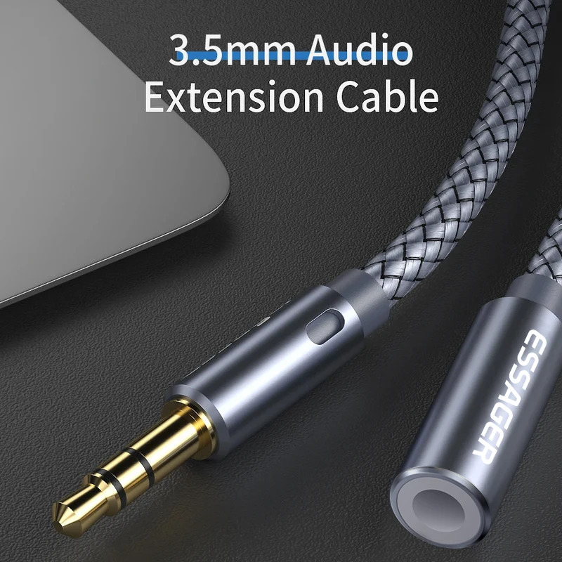Кабель-удлинитель Essager 3,5  – обзор и цена Earphone Splitter Jack