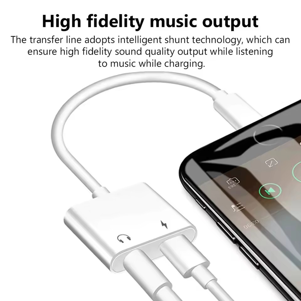 Адаптер 2-в-1 для iOS с разъем – обзор и цена Earphone Splitter Jack